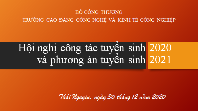 Hội nghị tổng kết công tác tuyển sinh năm 2020 tại trường IETC