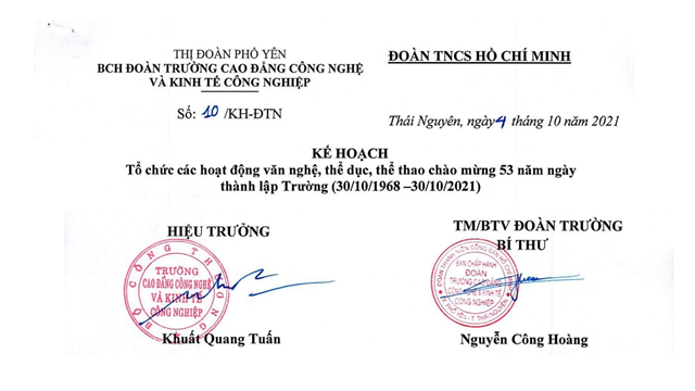 Thông báo: Kế hoạch tổ chức các hoạt động chào mừng 53 năm ngày thành lập Trường (30/10/1968- 30/10/2021)
